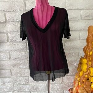 Project Social T Urban Outfitters Black Sheer Tee